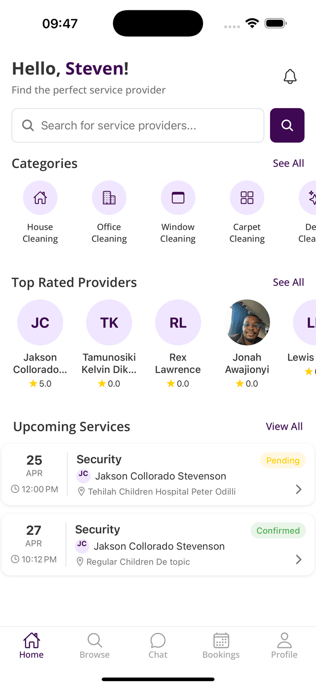 App home screenshot
